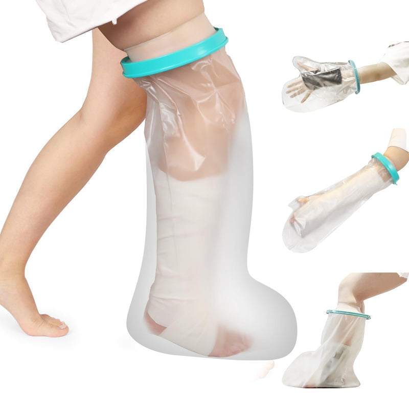 Cast Covers for Shower Leg, Waterproof Cast Cover for Showering, Cast Protector for Shower Leg Adult, Shower Boots for Foot after Surgery, Knee, Ankle, Foot (Diameter - 7.9") Rigid Rim Diameter - 7.9"