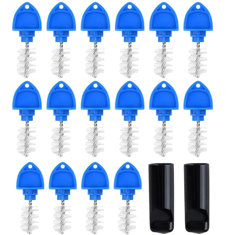 Beer Tap Plug Brush 18 Pack for Draft Beer Faucet Cap Plugs Cleaning Keg Tap Rubber Stopper Plug Cover Beer Keg Tap Plugs 16pcs Faucet Plug+2pcs Tap Cover