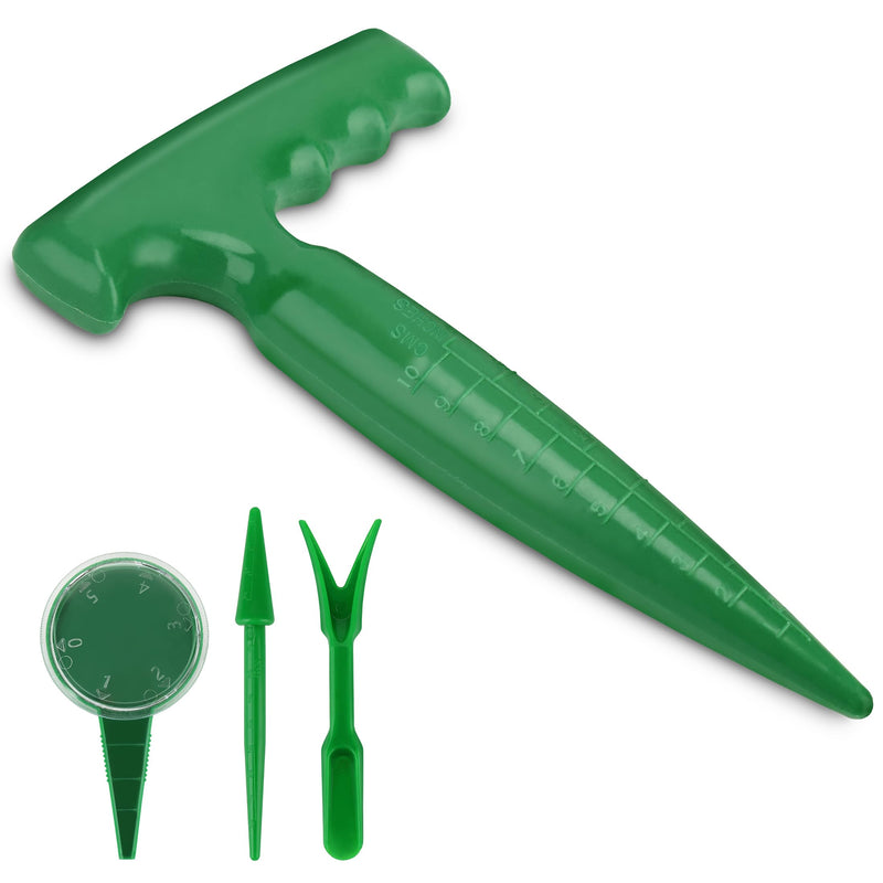 4Pcs Bulb Planter Tool - Widger and Dibber for Planting - Garden Dibber Tool for Vegetable and Flowers Seeding Easy Transplanter