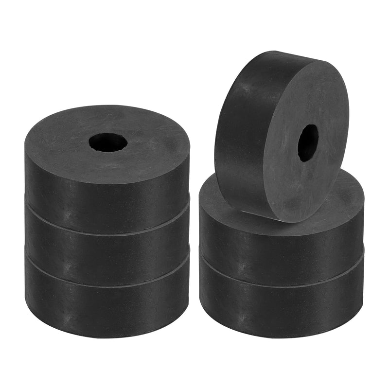 PATIKIL Multi Purpose Rubber Spacer, 6 Pcs 2.4"OD 0.59"ID 0.8"Thickness Neoprene Round Anti-Vibration Isolation Pads Isolator Rubber Bushings Spacer Washer for HVAC Bolts Car Accessories 2.4"OD 0.6"ID 0.8"Thickness