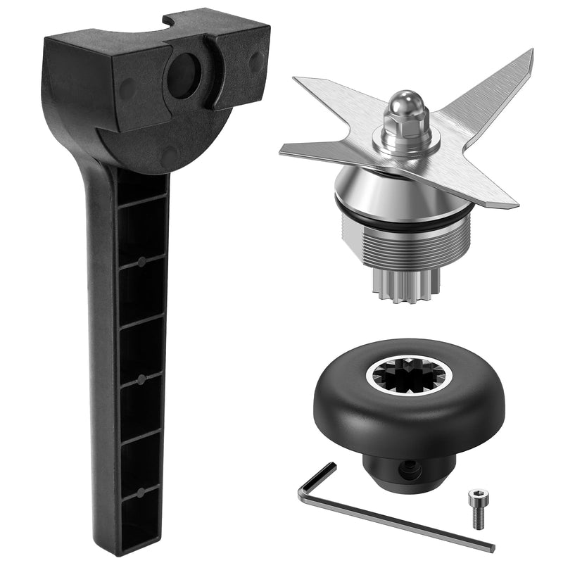 Blade Replacement Parts for Vitamix, Blender Wet Blade Replacement Assembly with Wrench and Drive Socket Replacement Compatible With Vitamix 64oz and 32oz Container Kit-3