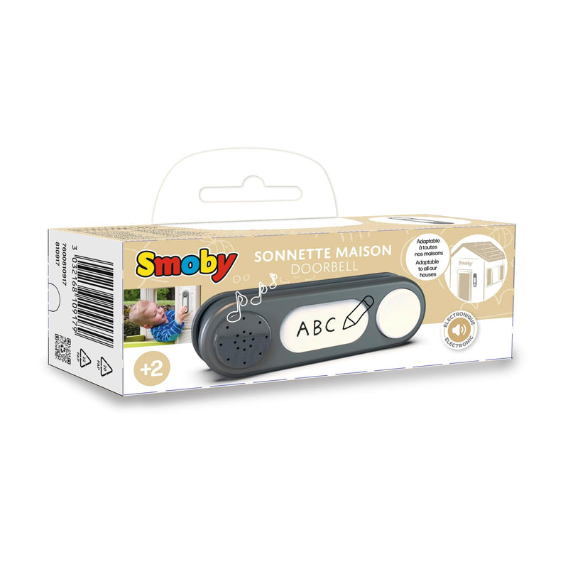 Smoby - 810917 Electronic Doorbell - Smoby - Outdoor Home Accessory - Suitable for Ages 2 and Above - Grey - NewNest Australia
