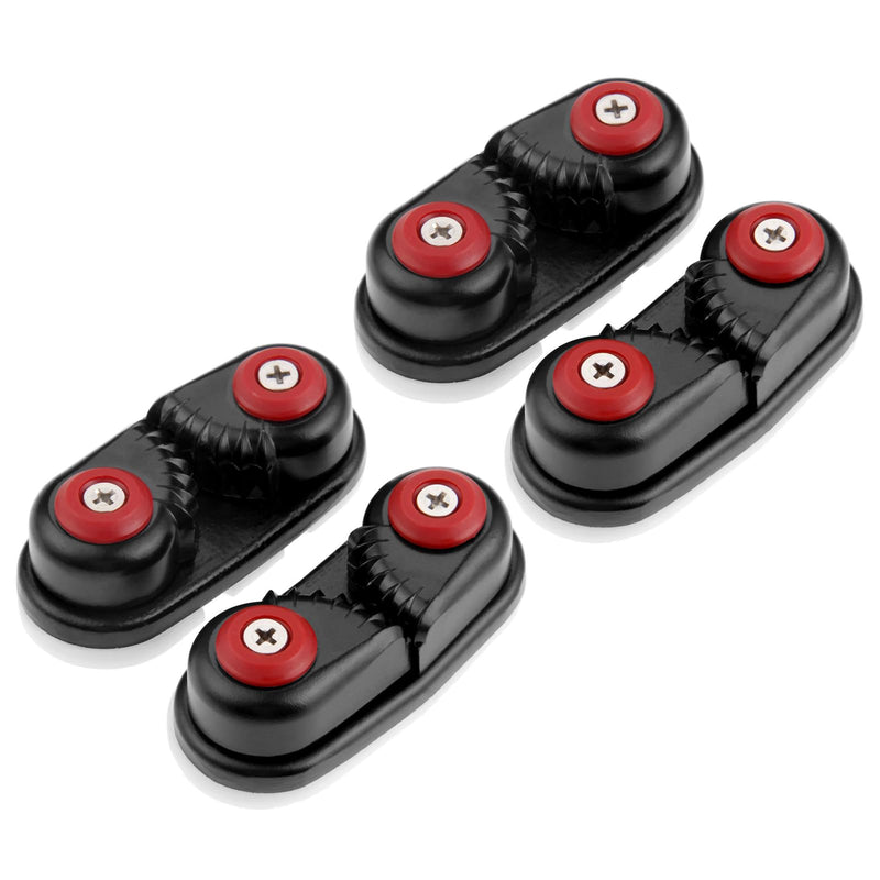 Yetaha 4 Pack Kayak Cam Cleat, Fast Entry Kayak Cleats Marine Aluminum Cam Cleats for Boat Canoe Sailing Sailboat Dinghy Accessories