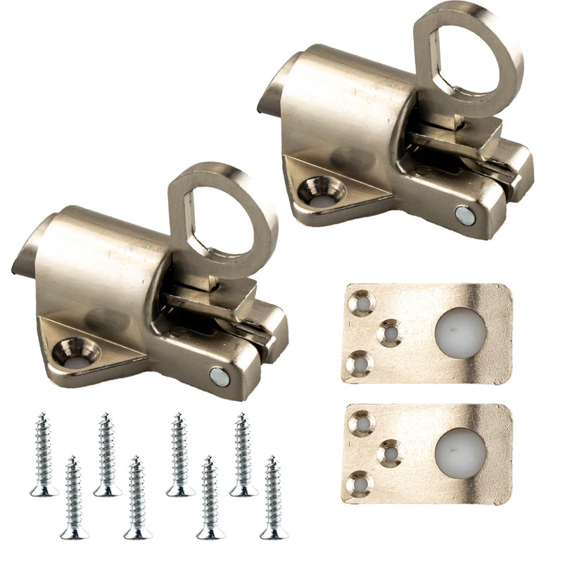 2Pcs Latch Lock, Automatic Window Gate Lock with Mounting Screws, Self Closing Spring Bounce Door Bolt for Window Toilet - NewNest Australia