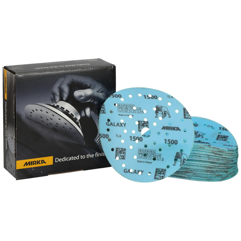 Mirka Galaxy Multifit Sandpaper 6 inch Grit 1500 50 Discs Pack