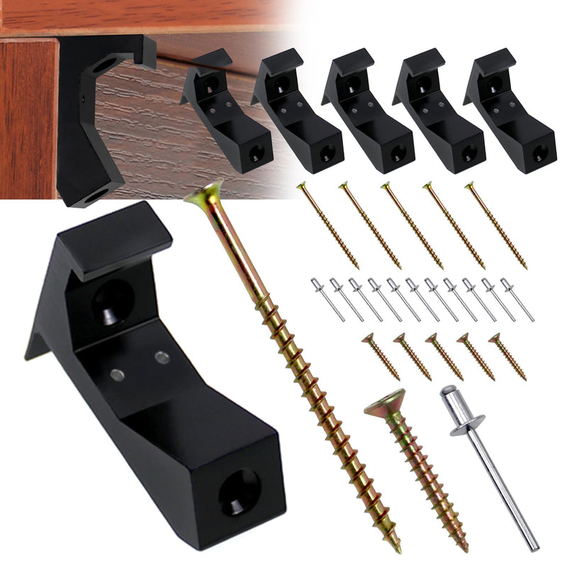 CNQLIS Squeaky Floor Repair Kit,Repair Kit Can be Safely Used on Any 5/8 inch or Thicker subfloor,Effectively Reattach Subfloor to Joists,Eliminating Floor Sounds(Black,6 Pcs) Black 6