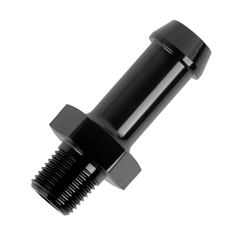 EVIL ENERGY 1/8" NPT Male to 3/8" Barb Fitting Adapter Straight Aluminum Black 1/8 NPT to 3/8 Barb