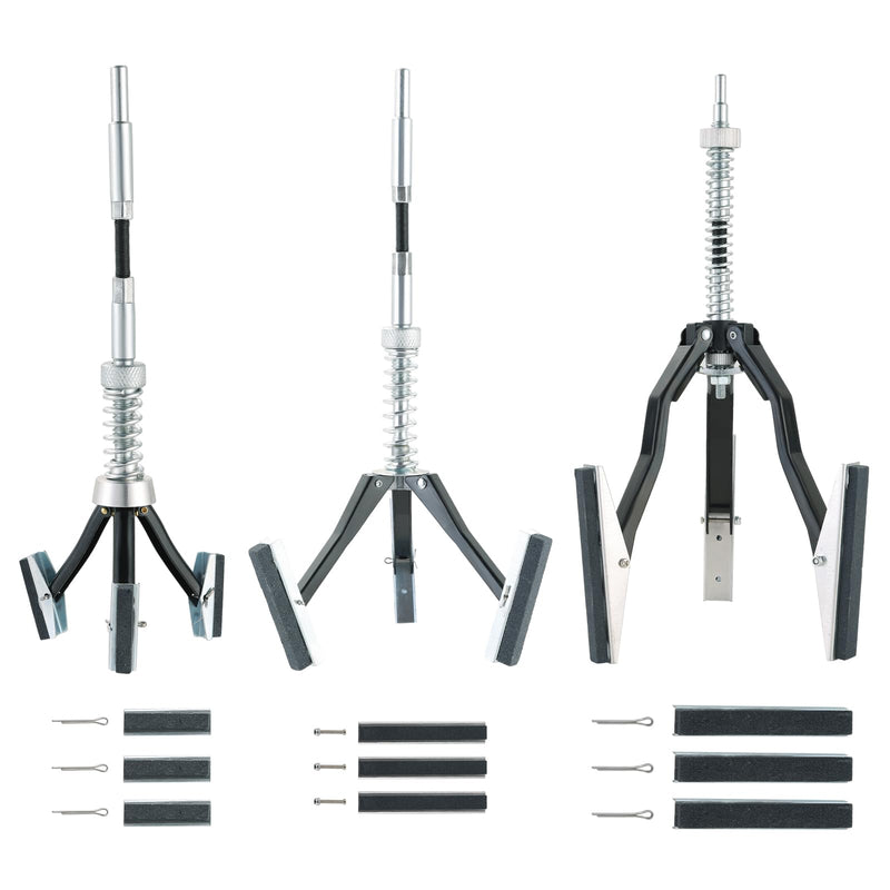 3PCS Engine Cylinder Hone Tool | Minimum 1" to Maximum 7" Diameter Adjustable Deglazer with Extra 9PCS Stones 220 Grit Engine Cylinder Hone Set for Grinding Holes (1-1/8",2" and 4") 1-1/8",2"and 4"