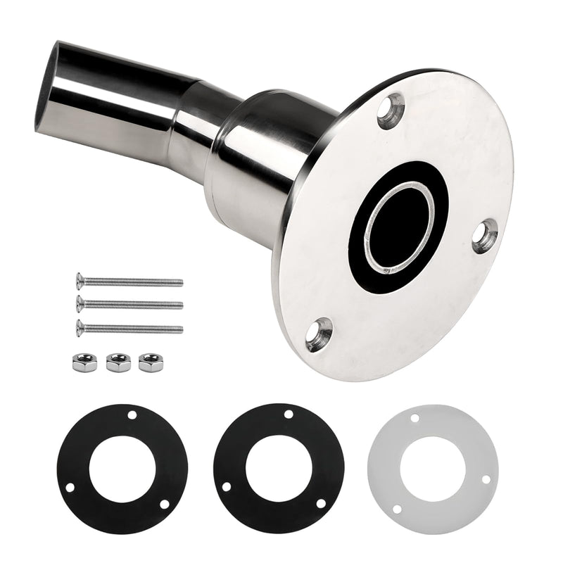 HXBYX Thru Hull Exhaust Skin,316 Stainless Steel, 24mm,for Tube Pipe Socket Hardware,for Diesel Parking Heaters Boat Car Truck Bend