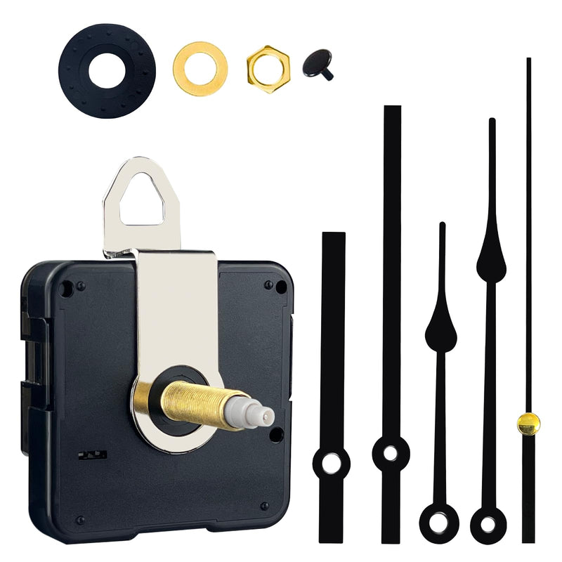 31mm Quartz Long Shaft Clock Movement DIY Wall Clock Movement Mechanism Clock Repair Kit Replacement (Shaft Length 1-1/5 inch,2 Pair Hands) Shaft Length 1-1/5 inch