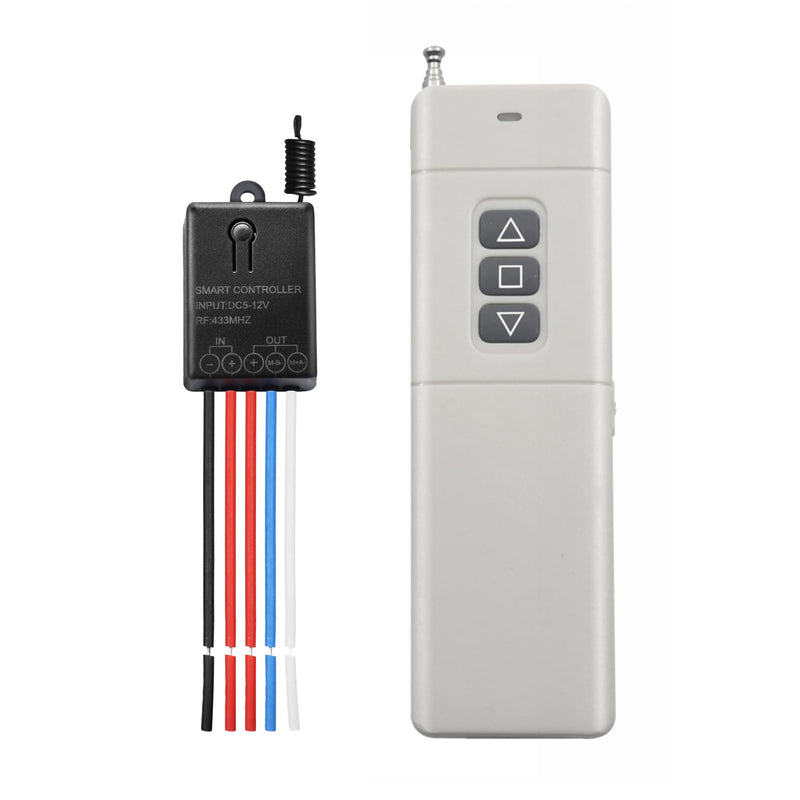 Forward Reverse Remote Switch,DC 5V/12V/24V 10A Relay for Electric Curtains,Linear Actuator with 3000Ft Distance,Wireless Remote Control Switch for Winch Solenoid Relay Contactor DC12V