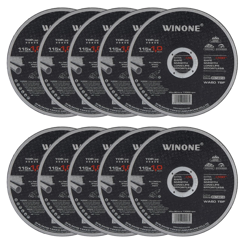 Cut Off Wheel 4 1/2,10 Pack Cutting Wheel Ultra Thin 0.04x0.87 inch Cutting Disc Stainless Steel Angle Grinder Cutting Disc Fast Burr-Free Metal Cutting Blade 10 PACK
