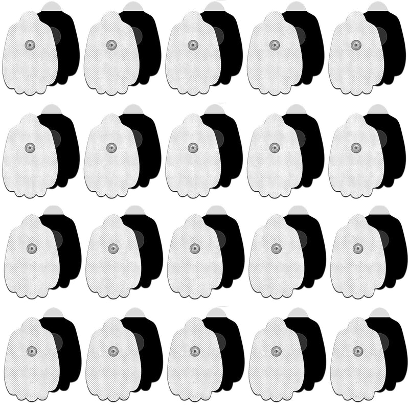 TENS Unit Electrode Pads, 40 Pcs Stronger Self-Adhesive Reusable Tens Unit Replacement Pads for 50 Times, VOVOU Latex-Free Snap TENS Pads Compatible with TENS EMS Devices Use 3.5mm Button Leads