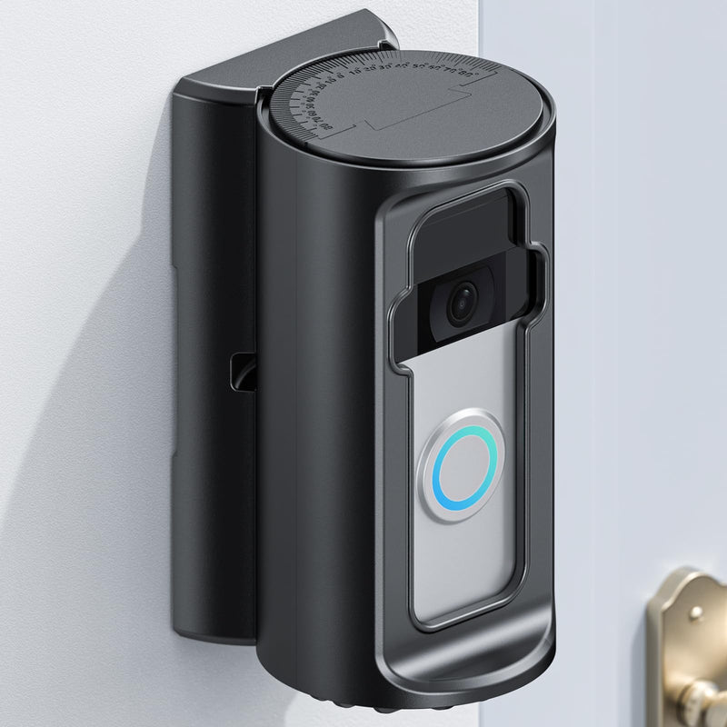 Adjustable 360° Degree Doorbell Angle Mount Compatible with Ring/Blink Wireless Video Doorbell/Ring Battery Doorbell Plus/Pro Mount, Ring Camera Holder Doorbell Door Mount no Drill
