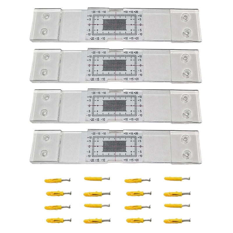 Yuly Heavy-Duty Building Crack Monitor For Concrete Masonry And Stucco Crack Gauge Monitor Crack Measuring Crack Width Gauge, 4 Pack