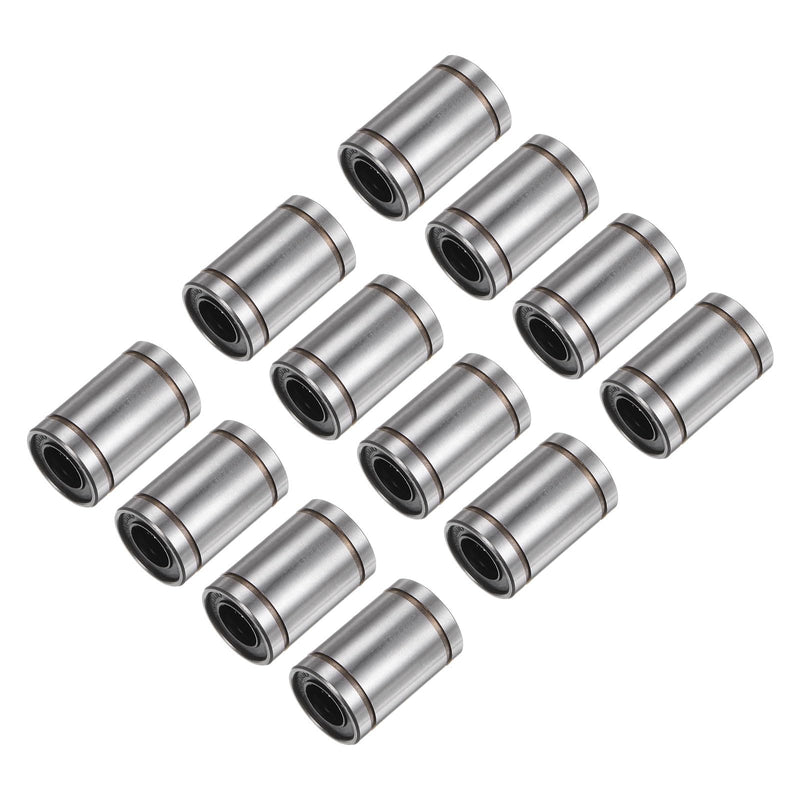uxcell 12pcs LM10UU Linear Ball Bearings, 10mm Bore Dia, 19mm OD,29mm Length, Linear Motion Bearing for CNC Machine Tool 3D Printer 12