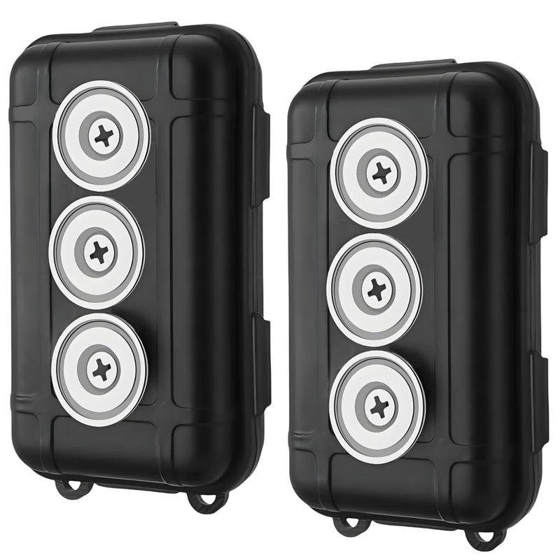 2 Pcs Magnetic Key Holders Under Car, Hide Key Magnetic Box for Storage Key Indoors, Outdoors, Waterproof Hider Key on The Bottom of Car 2 PCS