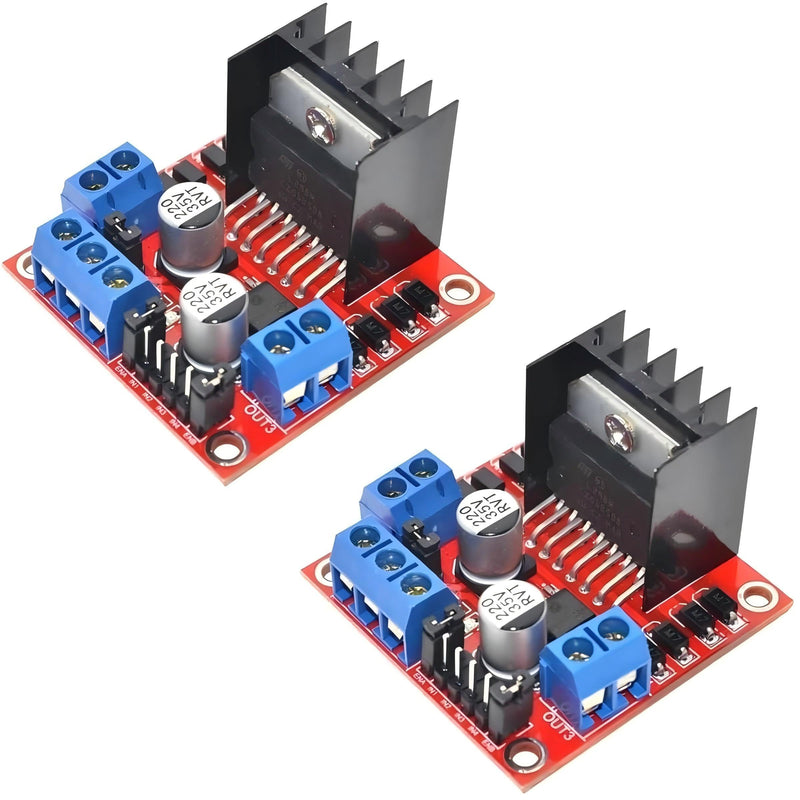 WWZMDiB 2 Pcs L298N Motor Driver Controller Board DC Dual H Bridge Module for Arduino Raspberry Pi Stepper Motor (2)