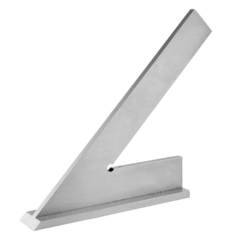tooloflife Precision 45 Degree Machinist Square Engineer Square Angle Measuring Tool Hardened Steel with Seat 6 x 4 Inch DIN 875/2 Accuracy for Machinist, Woodworker, Engineer, Framing Precision