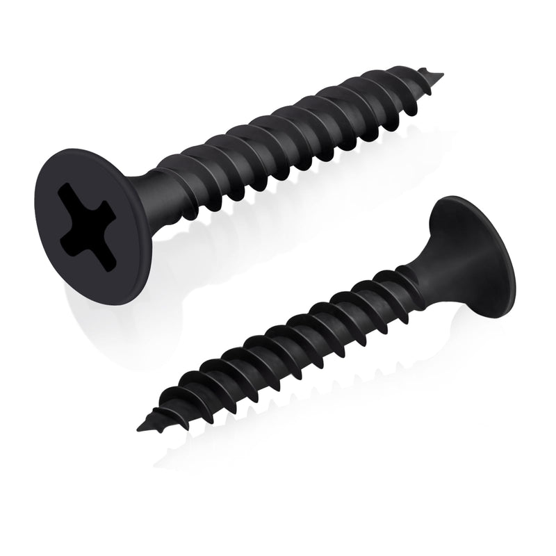 270PCS 8# 1- in. Quick-Tapping Screws, Phillips Wood Screws with Cross-Flat Head, high-Strength Steel Screws, Drywall Screws, Alloy Steel Standard Thread Truss Head Quick-Tapping, YLUZS.