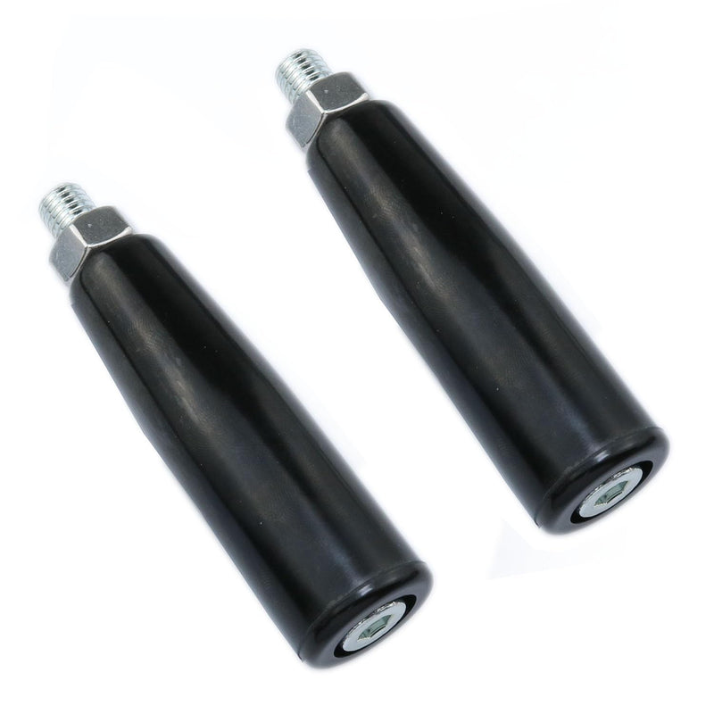 Revolving Handle Lathe Crank Handle Trailer Jack Handle M10 Thread Handle Grips Crank Hand Wheel with Nuts -2PCS