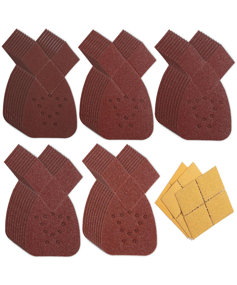 Bates- Mouse Detail Sander Sandpaper, 50 pcs, 60/80/120/150/240 Grits with Extra 3 Tips, Red Sanding Pads, Mouse Sandpaper Assortment, Mouse Sander Sandpaper, Black and Decker Mouse Sanding Pads 50 pcs, 60-240 Grits Red with Extra 3 Tips