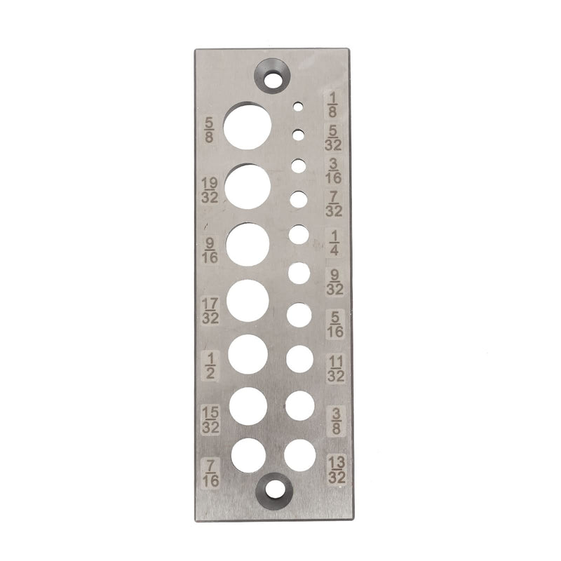 A2 Steel Dowel Plate, Wood Dowel Plate Maker,High Speed Steel Dowel Plate,Available for All Softwoods and Hardwoods (English 17 Holes) English 17 Holes