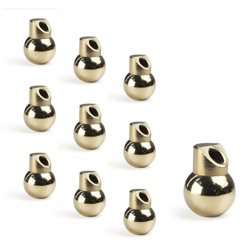 10 PCS M6 15MM Brass Ball Coolant Nozzles Screw Lock for CNC Lathes, Milling Machines, Machine Tools, Stone Bending Machines and Jewelry Carving Machines Brass Ball Coolant Nozzles HTTQ-15MM-M6