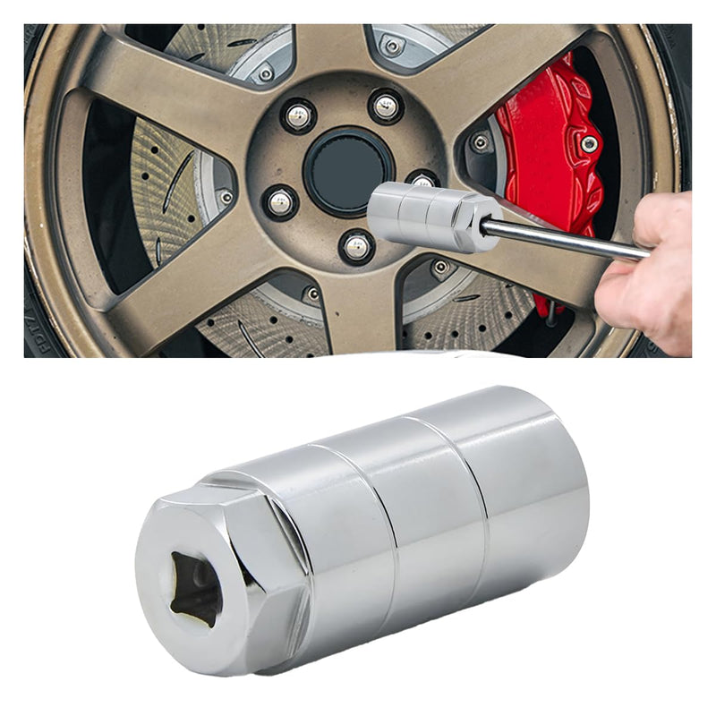 Oil Pressure Switch Socket, 1 1/16" Socket Switch Fits 3/8" Drive or 1 1/8" Hex Wrench, Accepts Oil Pressure Sending Units Up to 2 5/8'' Long, Suitable for Most Car Models (Silver) Silver