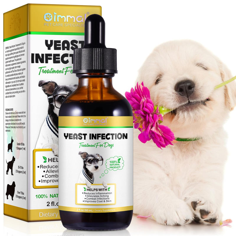 Yeast Infection Treatment for Dogs, Dog Ear Infection Treatment Supports Healthy Itch Relief, Inflammation Relief, Allergy Relief & More 2 oz