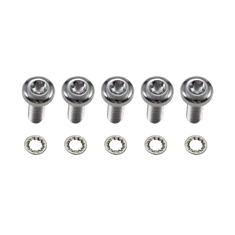 5PCS Screws Chrome Front Disc Brake Rotor TORX Bolts Fit for Harley davidson Touring Dyna Softail Sportster Street Glide with Cast Wheels OEM #43655 5/16-18