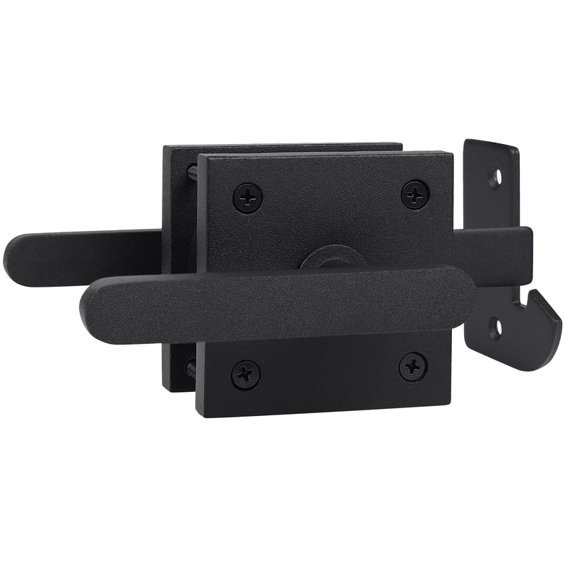 Gate Latch, BARNSMITH Heavy Duty Double Side Gate Latches, Matte Black Fence Latch, Garden Door Latch, Pool Gate Latch GT01