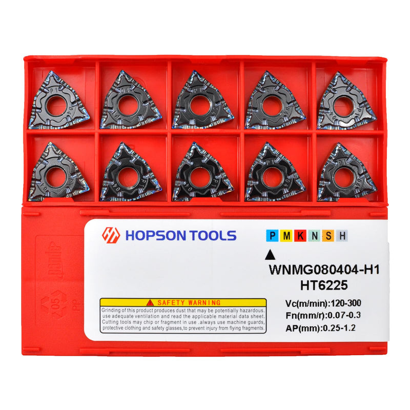 Carbide Turning Inserts WNMG 431 PF / WNMG080404 for Finishing Cutting Steel, Wnmg Insert for CNC Lathe Turning Tools, 10 PCS WNMG431
