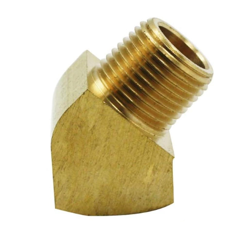 Brass 45 Degree Street Elbow, 3/4" Male x 3/4" Female NPT