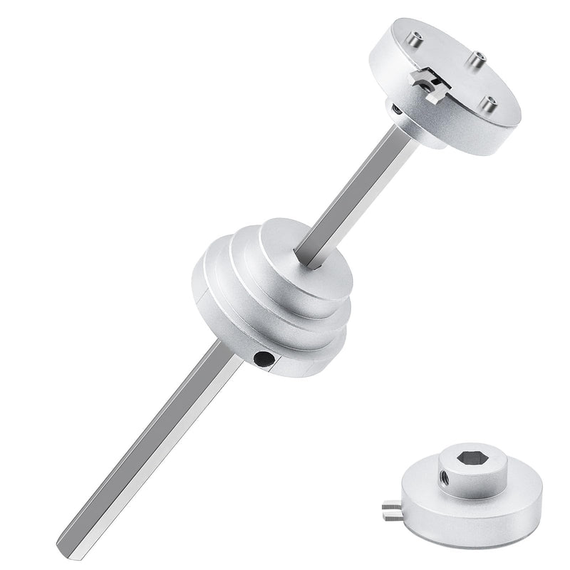 Inside Pipe Cutter for 1-1/2 Inch and 2 Inch Schedule 40 Pipe, 7 Inch Cutting Depth Internal PVC Pipe Cutter Plumbing Tool with Aluminum Alloy Body, Stainless Steel Shaft, Steel Blade Silvery