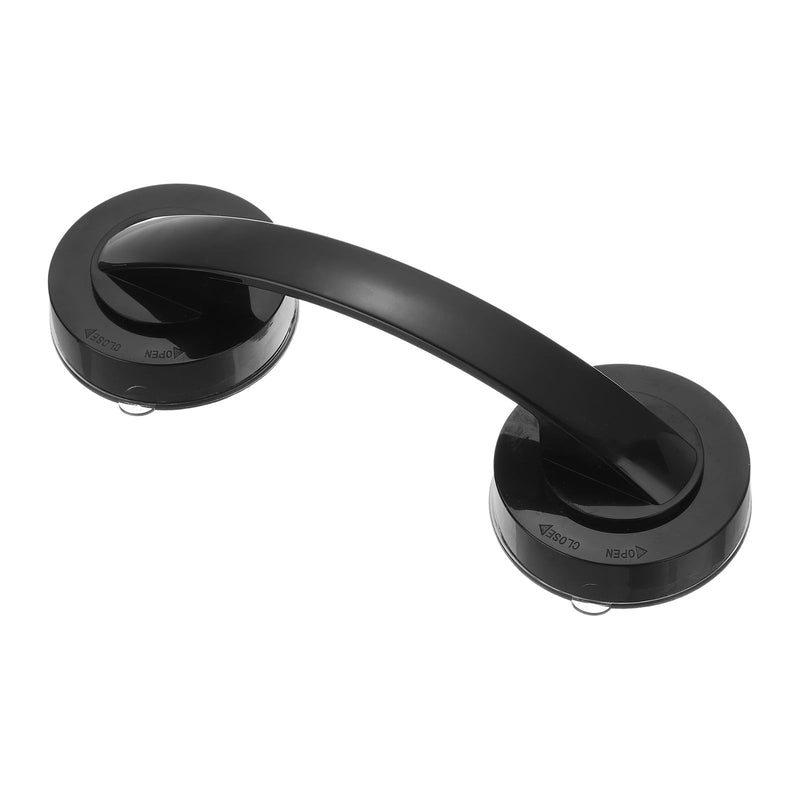 uxcell Suction Cup Door Handle, 1Pcs - ABS Shower Door Handle, Adhesive Push Pull Armrest for Bathroom Sliding Glass Door Refrigerator (Black, 194x65mm) Black