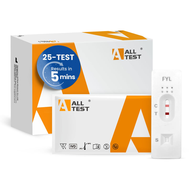 Fentanyl Test Cassette - Urine Rapid Test Kit, Fentanyl Test Kit, 5 Minute Quick Fentanyl Drug Test Cassette at Home - CLIA Waived, 510k Cleared, 1 ng/mL Low-Level Cutoff - 25 Test Cassette in a Box