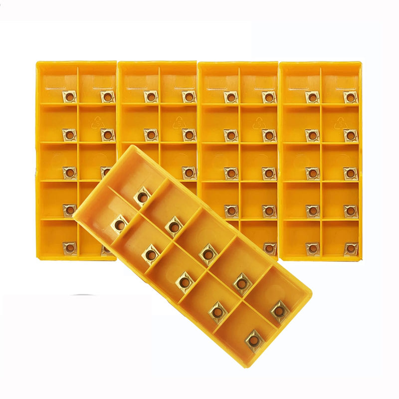 50PCS CCMT21.51 CCMT060204 Carbide Turning Inserts,CCMT Insert Insert Mutilayer Coated Lathe Replacement Inserts for Lathe Turning Tool Holder Boring Bar inserts 50PCS CCMT21.51 CCMT060204 - NewNest Australia