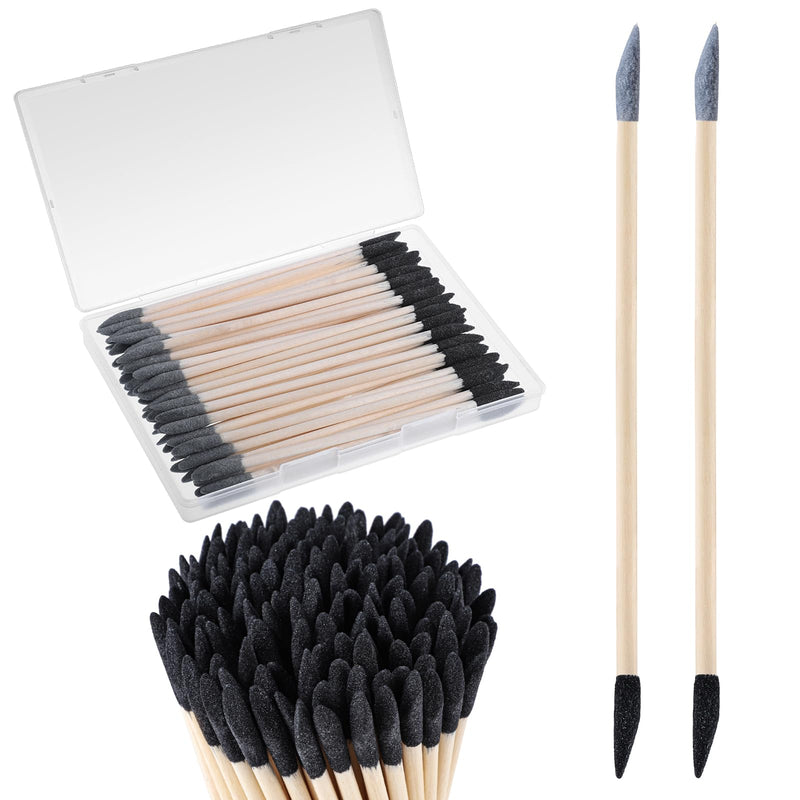 50 Pcs Sanding Sticks, Double End Matchsticks Fine Detailing Polishing Stick with Storage Box for Plastic Models Wood Hobby Woodworking, 120/280 Grit 50 Double-headed