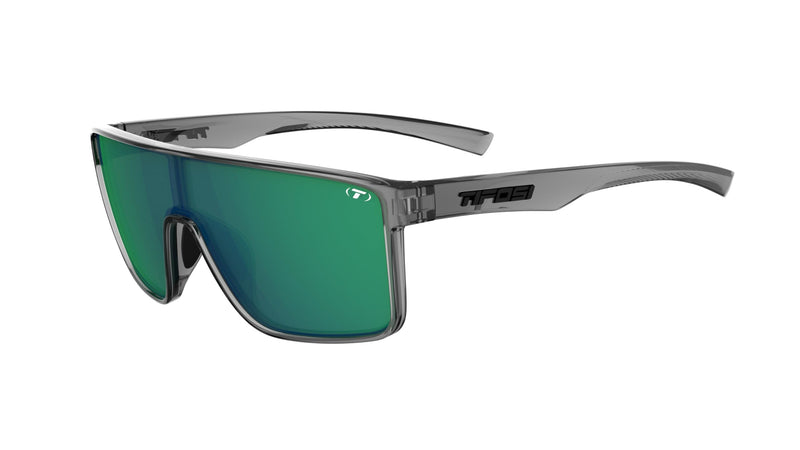 Tifosi Sanctum Sunglasses, Ideal For Cycling, Golf, Hiking, Running, Tennis & Pickleball, Lifestyle Crystal Smoke (Smoke Green Mirror)