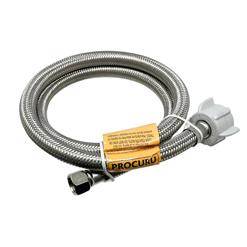 36-Inch x 3/8" Comp x 7/8" BC, Universal Flexible Toilet Connector, Braided Stainless Steel Water Supply Line (9ST36-1P) 1 36 Inch - NewNest Australia