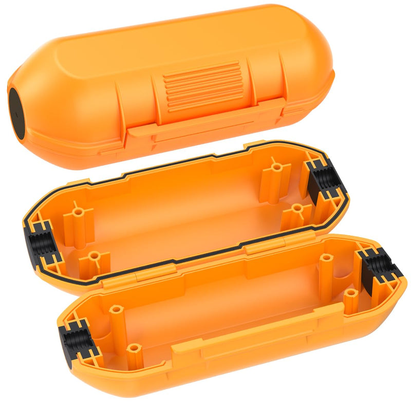 2 Pack Extension Cord Cover Waterproof,Ip54,Stuck Extension Cord Design,Ideas to Protect Holiday Lights and Electrical Tool Cord Connection,Orange Orange