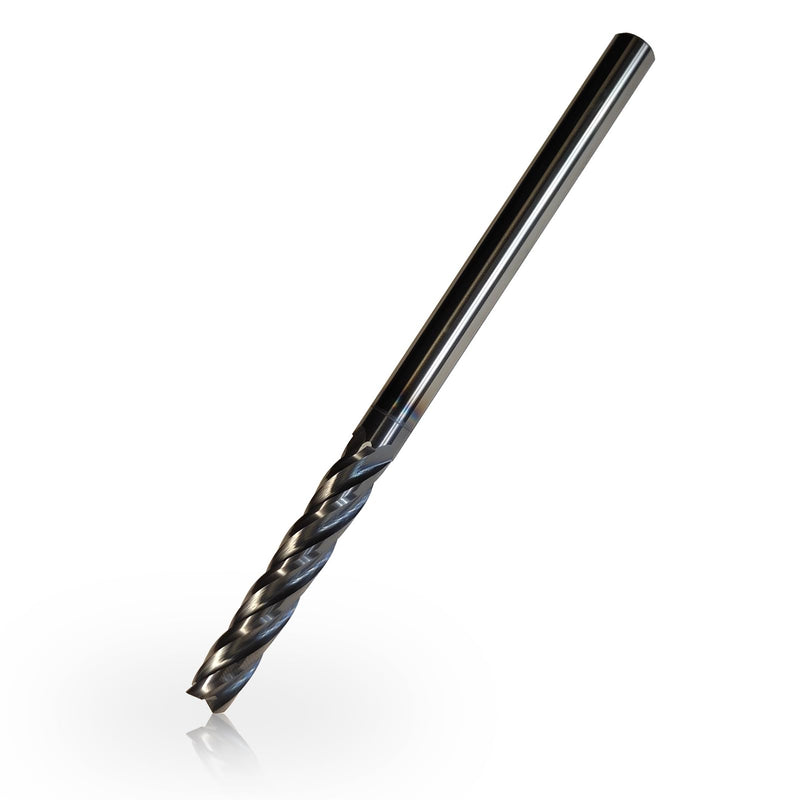 1/4" Carbide End Mill, Extra Long, 4 Flute Solid Carbide Square End Mill, 4" Overall Length, Single End, Helix Angle: 30°, AlTiN Coated,1/4" Cutting Diameter,1-1/2" Length of Cut 1/4"*1-1/2"*4”
