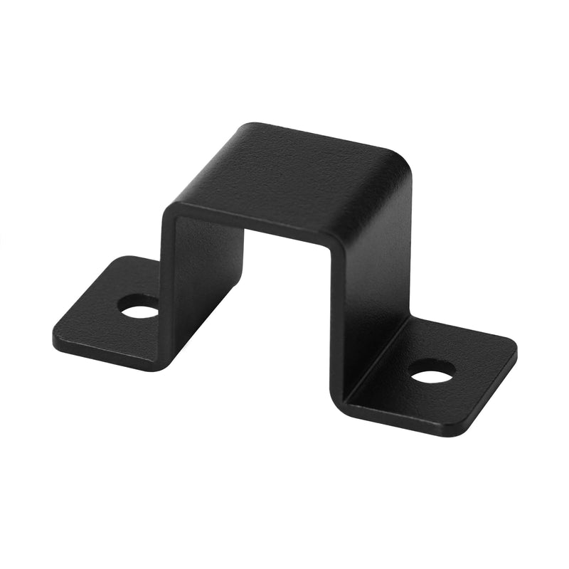 GBGS 20 Pcs Black Square Tube Strap Clamp for 1" x 1" Pipe, U Shape Pipe Clamp,3/32"Thick 1" x 1"