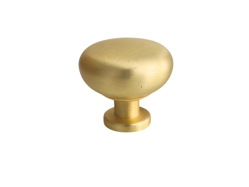 CAYBO 10 Pack Brushed Brass Round Cabinet Knobs 1.13 inch / 28.6mm (Diameter) for Kitchen Cupboard,Bathroom Dresser. Cabinet Hardware Knobs Made from Durable Zinc Alloy 10 Pack 1.13"/28.6mm