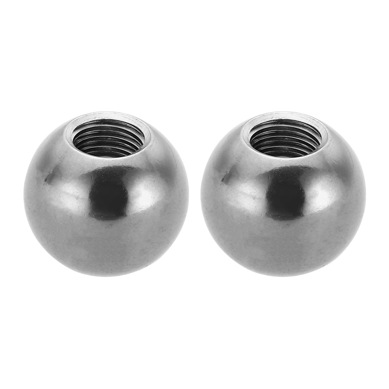 PATIKIL M8x17mm Ball Nuts Knob, 2 Pcs Female Thread 304 Stainless Steel Round Blind Hole Screw Cap Cover for Lighting Machinery DIY Decoration, Silver