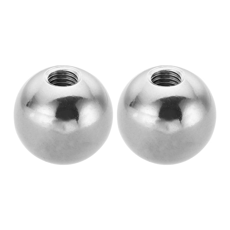 PATIKIL M8x25mm Ball Nuts Knob, 2 Pcs Female Thread 304 Stainless Steel Round Blind Hole Screw Cap Cover for Lighting Machinery DIY Decoration, Silver