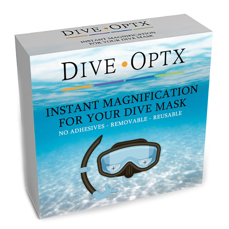 Calabria Hydrotac Dive OPTX 20/20 Stick On Bifocal Lenses Used for Scuba Masks/Diving Goggles Magnifying Bi-Focal Stickers Clear - 1 Pack (1 Pair - 2 Lenses) 2.5 x