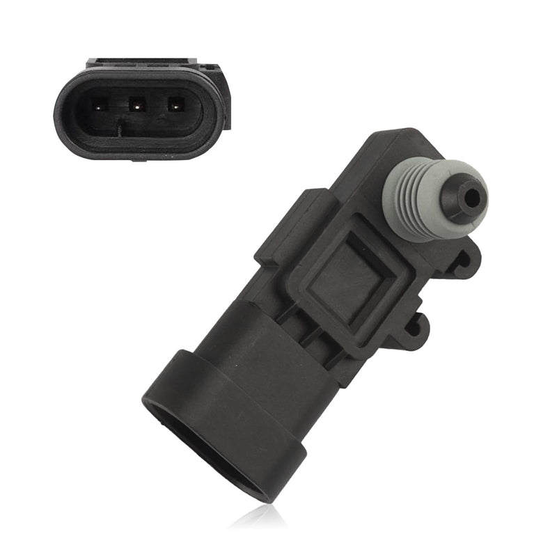 1 PC Car Fuel Tank Pressure Sensor, Vapor Vent Port Fuel Pressure Sensor, Replacement OEM #16238399, 9377680, 09377680, 16196060 Accessories, Compatible with Delphi Third Generation (Black)
