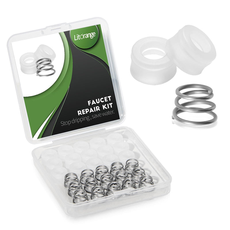 30Pcs RP4993 Faucet Repair Kit, RP4993 Silicone Replacement Seats and 316 Stainless Steel Springs, Faucet Parts 30